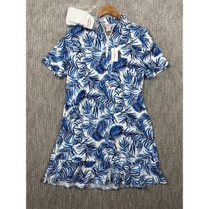 NWT Tommy Bahama Golf Tennis Beach Dress Cover up With Shorts Medium Blue Floral
